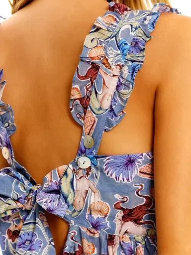 THE LAZY POET Women's Summer Soirée Mika Calypso Cotton Maxi Dress | Thumbnail 5 THE LAZY POET Women's Summer Soirée Mika Calypso Cotton Maxi Dress | Thumbnail 5