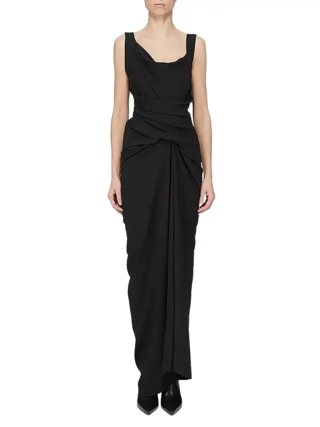 Rick Owens Women's Strutter Draped Maxi Dress - Black