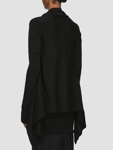 Rick Owens Women's Wool Shawl-Collar Wrap Cardigan | Thumbnail 2 Rick Owens Women's Wool Shawl-Collar Wrap Cardigan | Thumbnail 2