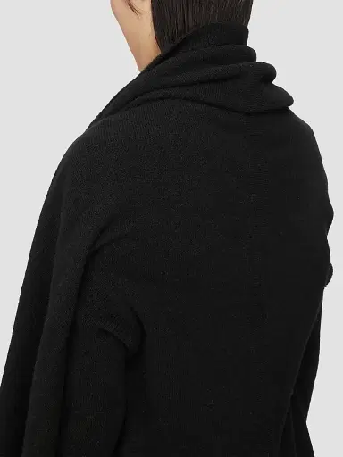 Rick Owens Women's Wool Shawl-Collar Wrap Cardigan | Thumbnail 5 Rick Owens Women's Wool Shawl-Collar Wrap Cardigan | Thumbnail 5