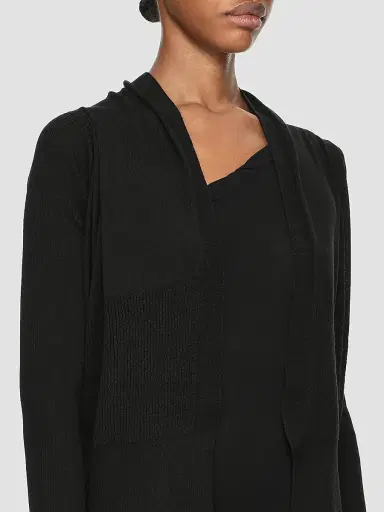 Rick Owens Women's Wool Shawl-Collar Wrap Cardigan | Thumbnail 6 Rick Owens Women's Wool Shawl-Collar Wrap Cardigan | Thumbnail 6