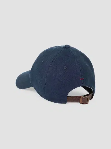 Brunello Cucinelli Men's Garment-Dyed Twisted Cotton Gabardine Baseball Cap - Navy Blue | Thumbnail 2