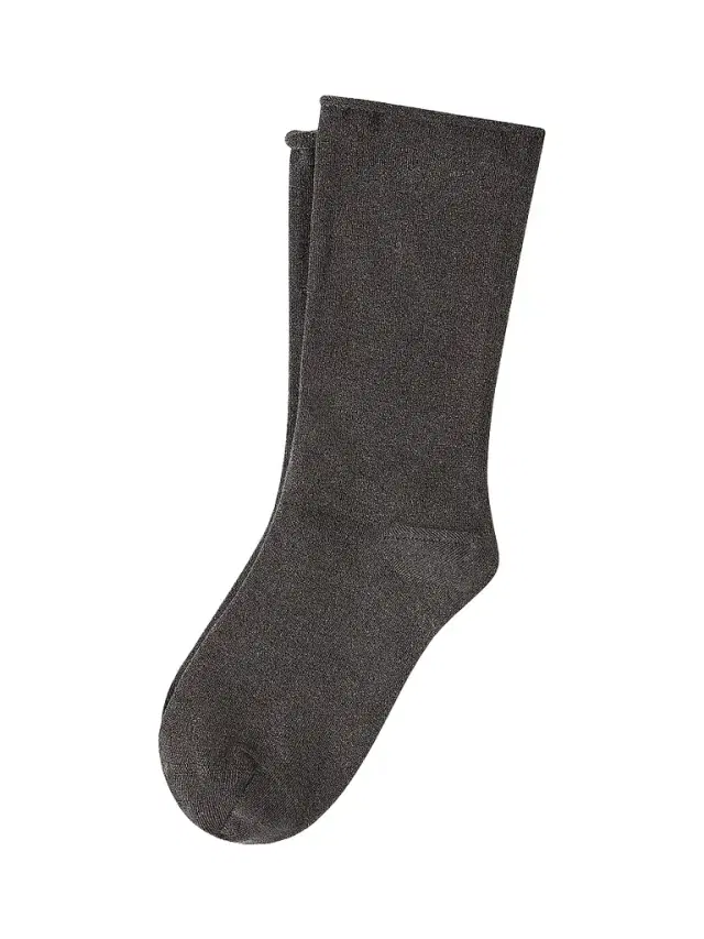 Brunello Cucinelli Women's Cashmere and Silk Sparkling Knit Socks - Lead