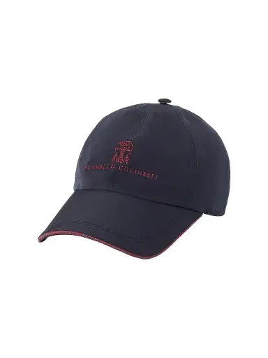 Brunello Cucinelli Men's Water-Resistant Microfiber Baseball Cap - Blue | Thumbnail 1