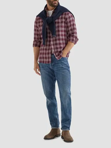 Brunello Cucinelli Men's Lightweight Denim Traditional Fit Five-Pocket Jeans - Medium Denim | Thumbnail 6