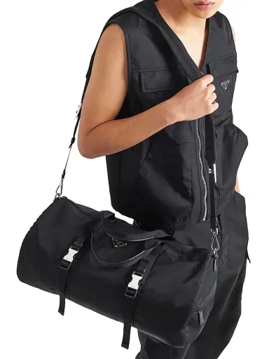 Prada Men's Re-Nylon and Saffiano Leather Duffle Bag | Thumbnail 3
