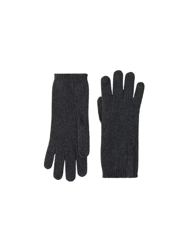 Brunello Cucinelli Women's Cashmere Knit Gloves with Monili - Lignite Grey