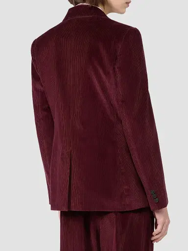 Weekend Max Mara Women's Cotton Velvet Blazer - Bordeaux - Size 16 | Thumbnail 4 Weekend Max Mara Women's Cotton Velvet Blazer - Bordeaux - Size 16 | Thumbnail 4