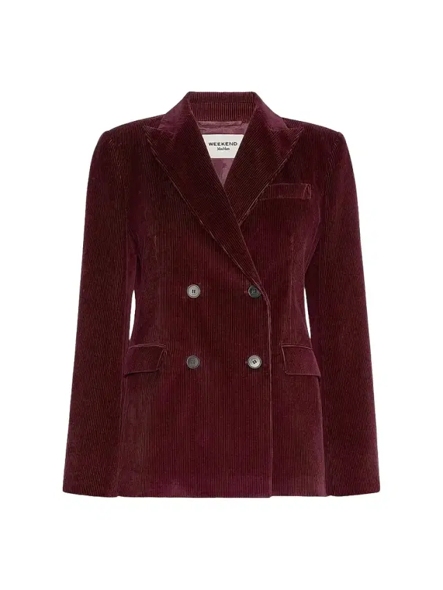 Weekend Max Mara Women's Cotton Velvet Blazer - Bordeaux