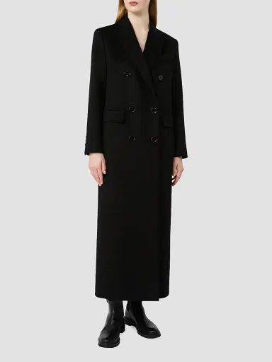 Max Mara Women's Double Breasted Wool Coat - Black - Size 14 | Thumbnail 3 Max Mara Women's Double Breasted Wool Coat - Black - Size 14 | Thumbnail 3