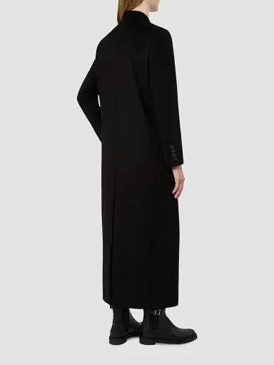 Max Mara Women's Double Breasted Wool Coat - Black - Size 14 | Thumbnail 4 Max Mara Women's Double Breasted Wool Coat - Black - Size 14 | Thumbnail 4