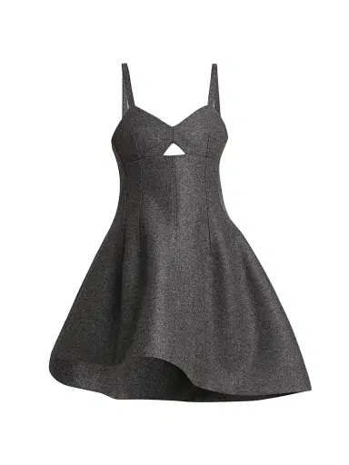 Jil Sander Women's Wool Melange Fit-&-Flare Minidress - Lava Stone | Thumbnail 1