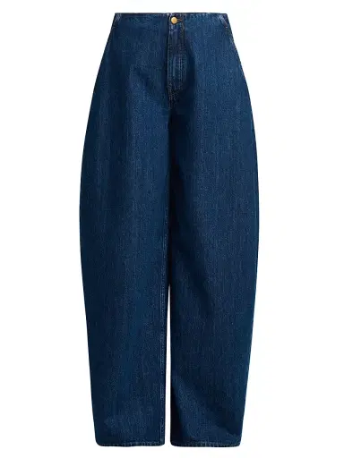 Jil Sander Women's Oversized Denim Barrel-Leg Trousers | Thumbnail 1 Jil Sander Women's Oversized Denim Barrel-Leg Trousers | Thumbnail 1
