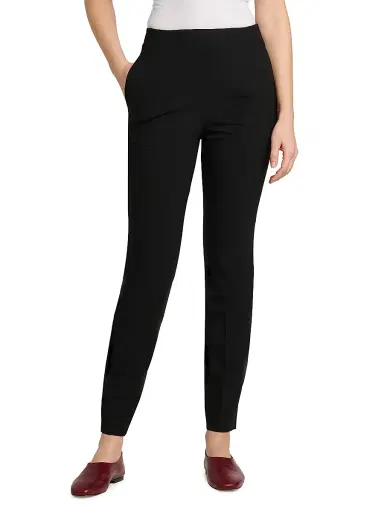 Jil Sander Women's Stretch-Wool Darted Flat-Front Trousers | Thumbnail 3 Jil Sander Women's Stretch-Wool Darted Flat-Front Trousers | Thumbnail 3