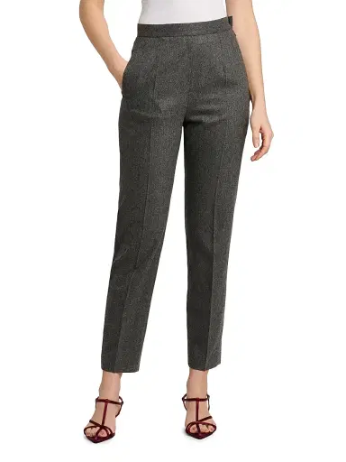 Jil Sander Women's Wool Flannel Trousers - London Fog | Thumbnail 3
