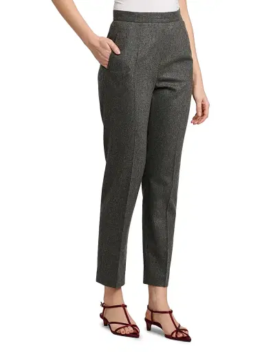 Jil Sander Women's Wool Flannel Trousers - London Fog | Thumbnail 4