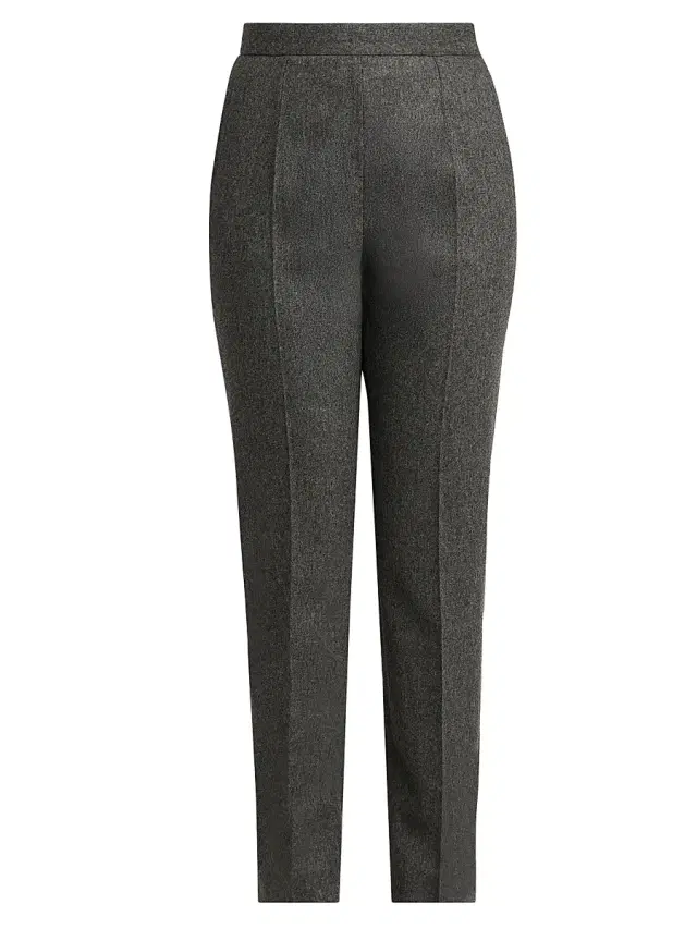 Jil Sander Women's Wool Flannel Trousers - London Fog