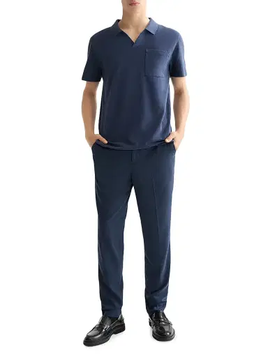 Scotch & Soda Men's Garment-Dyed Piqué Pocket Polo Shirt | Thumbnail 2