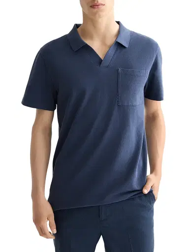 Scotch & Soda Men's Garment-Dyed Piqué Pocket Polo Shirt | Thumbnail 3
