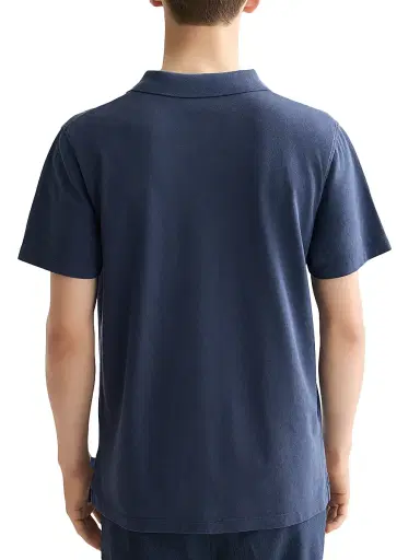 Scotch & Soda Men's Garment-Dyed Piqué Pocket Polo Shirt | Thumbnail 4