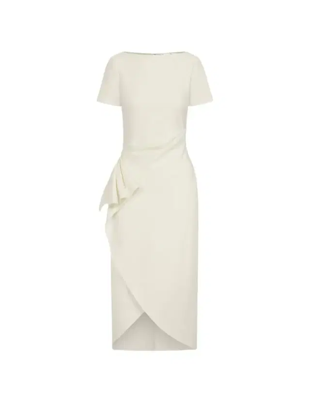 Oscar de la Renta Drape-Detail Wool Dress