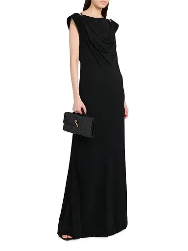 Bottega Veneta Women's Intrecciato-Strap Jersey Gown | Thumbnail 2