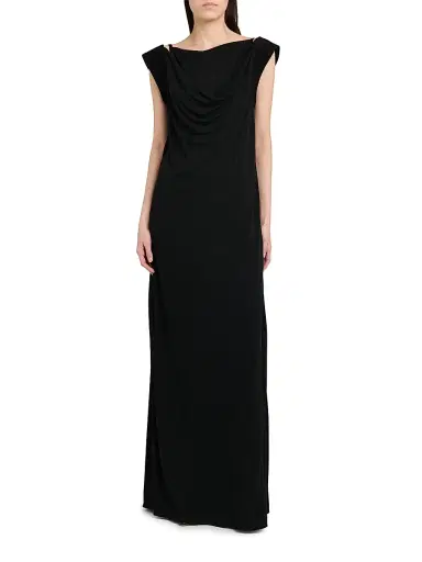 Bottega Veneta Women's Intrecciato-Strap Jersey Gown | Thumbnail 3