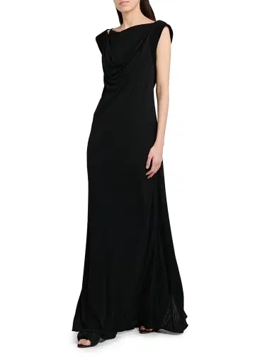Bottega Veneta Women's Intrecciato-Strap Jersey Gown | Thumbnail 4