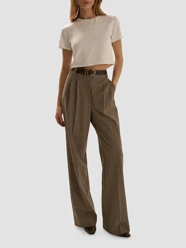 Favorite Daughter Women's The Favorite Glen Check Pants - Java Plaid - Size 8 | Thumbnail 2 Favorite Daughter Women's The Favorite Glen Check Pants - Java Plaid - Size 8 | Thumbnail 2