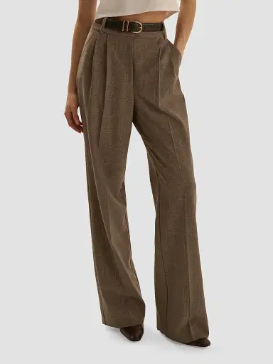 Favorite Daughter Women's The Favorite Glen Check Pants - Java Plaid - Size 8 | Thumbnail 4 Favorite Daughter Women's The Favorite Glen Check Pants - Java Plaid - Size 8 | Thumbnail 4
