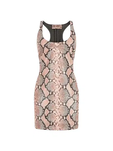 The Attico Women's Snakeskin Print Leather Mini Dress | Thumbnail 1