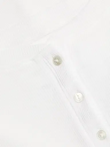 Nili Lotan Women's Jordan Rib-Knit Henley Top - White - Size Large | Thumbnail 7 Nili Lotan Women's Jordan Rib-Knit Henley Top - White - Size Large | Thumbnail 7