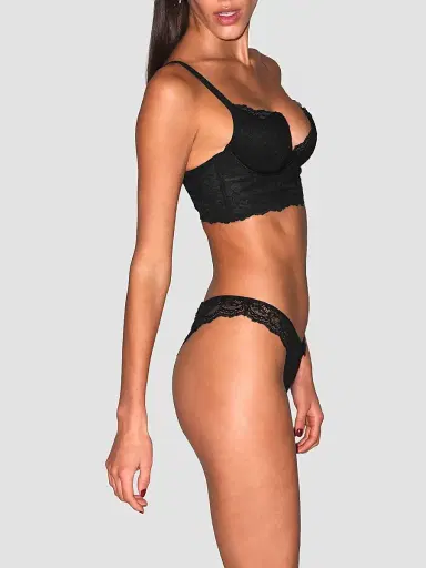 Fleur du Mal Women's Bianca Lace Seduce U-Plunge Bra - Black | Thumbnail 6 Fleur du Mal Women's Bianca Lace Seduce U-Plunge Bra - Black | Thumbnail 6