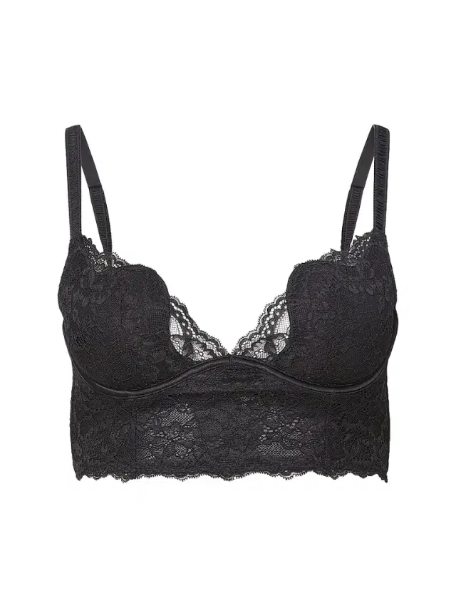 Fleur du Mal Women's Bianca Lace Seduce U-Plunge Bra - Black