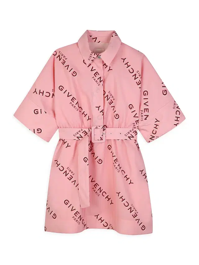 Givenchy Little Girl's & Girl's Logo Print Shirtdress - Pink