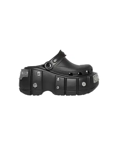 Balenciaga Women's Hardcrocs Sandal - Black | Thumbnail 1