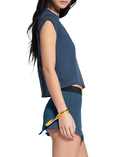 Balenciaga Women's Vip Team Logo Shrunk T-Shirt - Dark Blue | Thumbnail 5