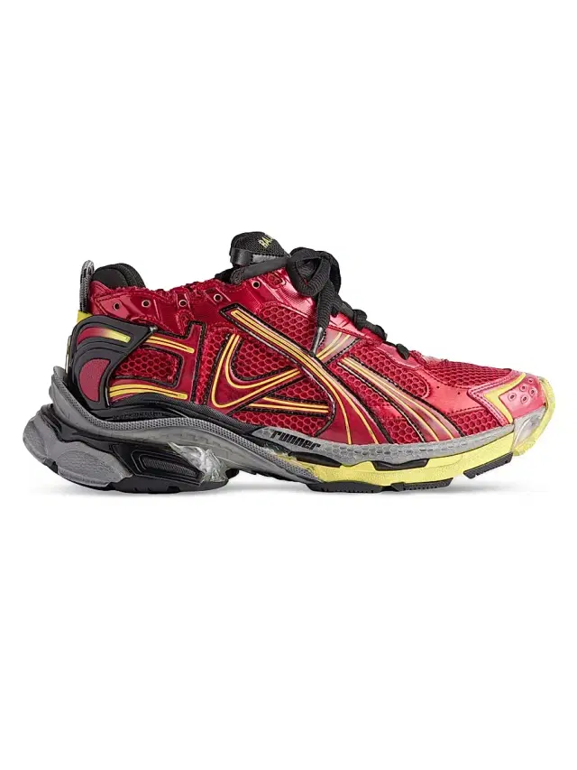 Balenciaga Men's Runner Gradient Sneakers - Red