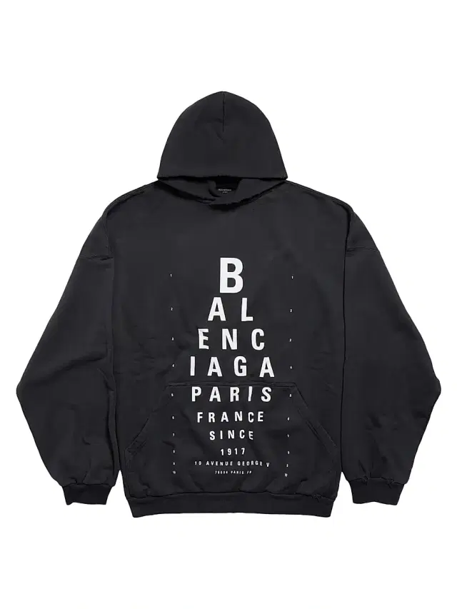 Balenciaga Women's Optical Large Fit Hoodie - Black