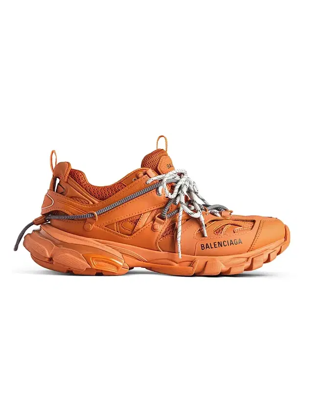Balenciaga Men's Track Trail Laces Sneakers - Orange