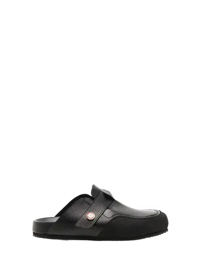 Casablanca Men's Outdoor Pebbled-Grain Leather Mules - Black