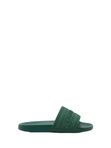 Casablanca Men's Rubber Slides - Green Sandals | Thumbnail 1
