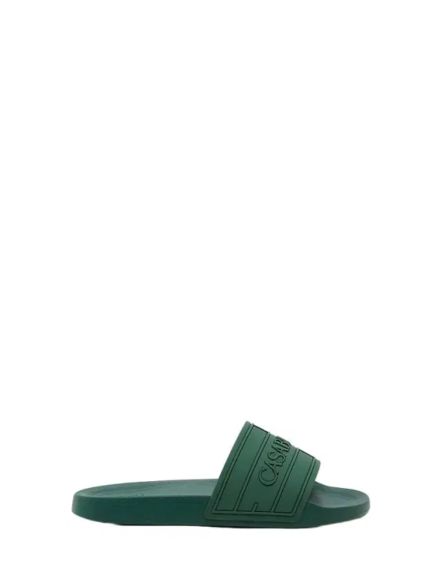 Casablanca Men's Rubber Slide Sandals - Green