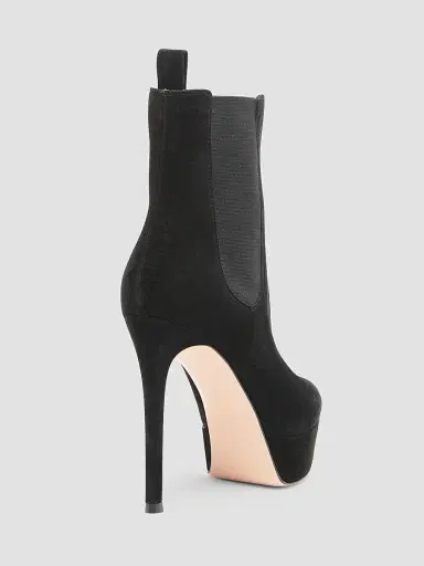 Gianvito Rossi Women's 120MM Suede Chelsea Boots - Black - Size 11.5 | Thumbnail 2