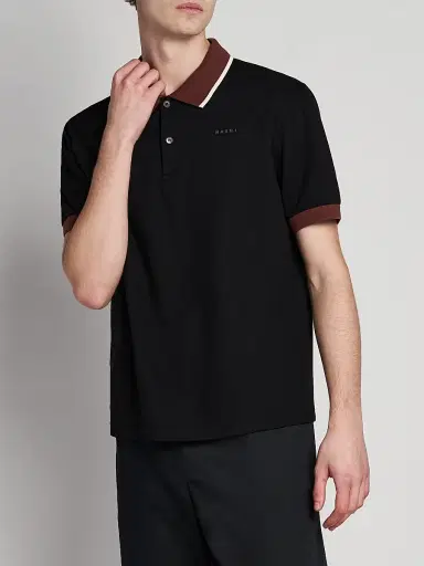 Marni Men's Slim-Fit Cotton Polo Shirt | Thumbnail 4 Marni Men's Slim-Fit Cotton Polo Shirt | Thumbnail 4