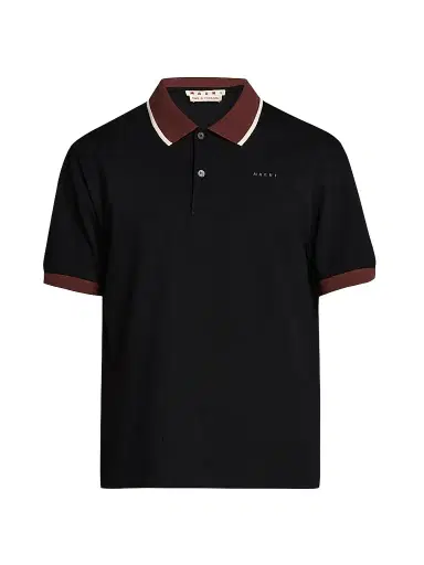 Marni Men's Slim-Fit Cotton Polo Shirt | Thumbnail 1 Marni Men's Slim-Fit Cotton Polo Shirt | Thumbnail 1