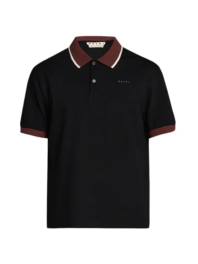 Men's Slim-Fit Cotton Polo Shirt - Black