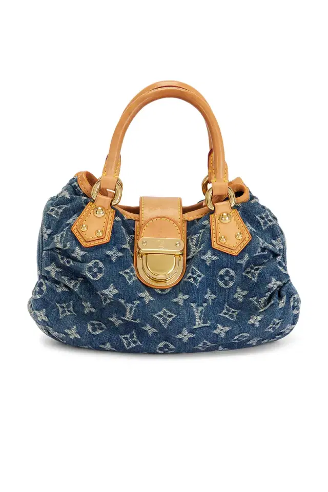 FWRD Renew Louis Vuitton Monogram Denim Mini Pleaty Shoulder Bag