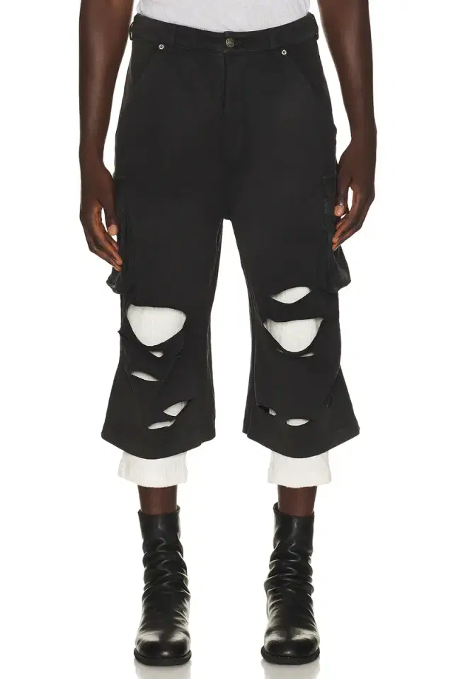 Ripped Bermuda Shorts