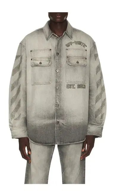 Off-White Denim Military Overshirt | Thumbnail 7 Off-White Denim Military Overshirt | Thumbnail 7